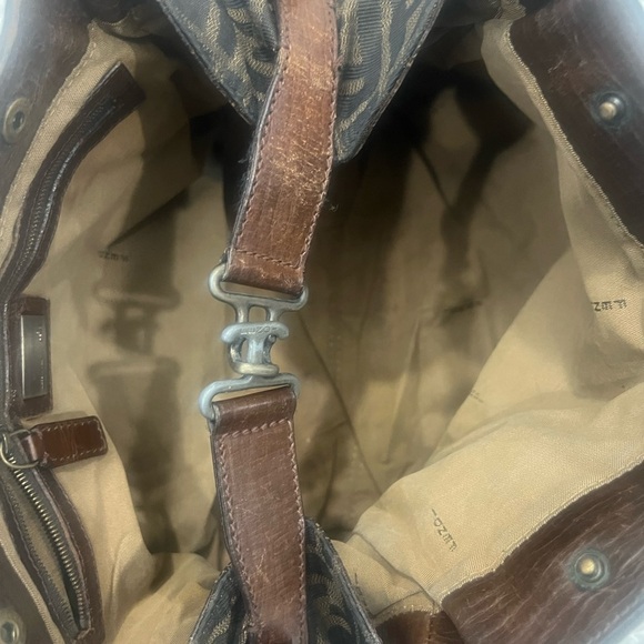 FENDI Tobacco Zucca Chef De Jour Canvas/Leather Medium Tote Bag - Picture 16 of 16